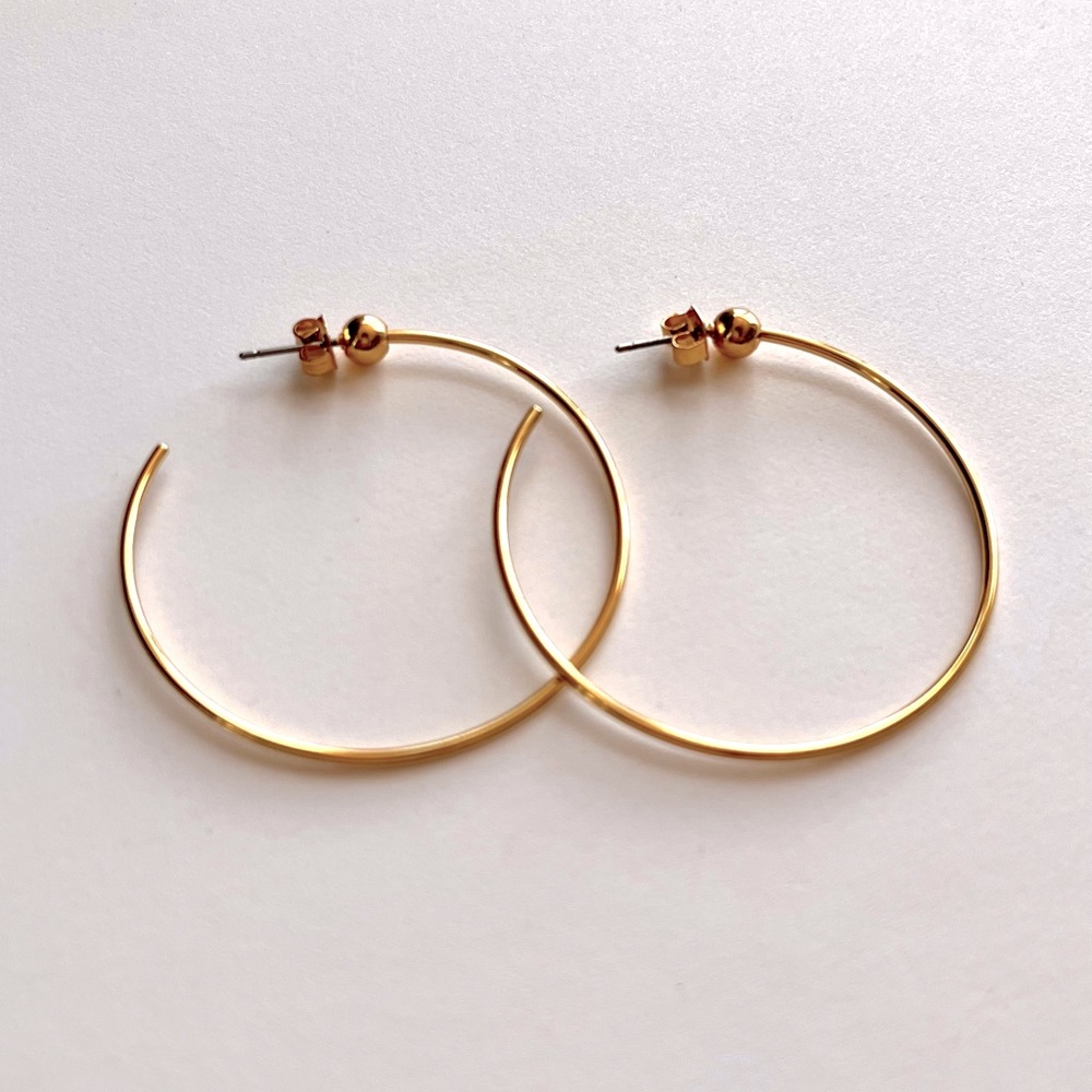 Jenny Bird icon hoops -small - gold